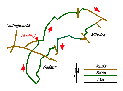 Route Map - Cullingworth Circular Walk