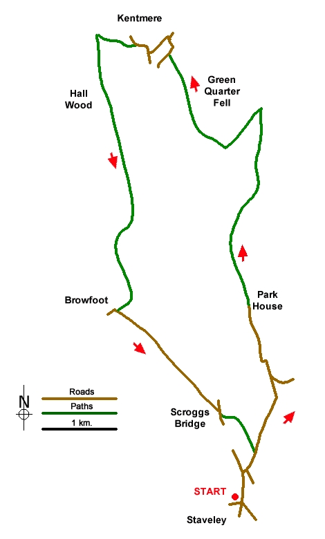 Route Map - Kentmere Valley Circular Walk